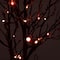 4ft. Orange & Purple LED Pre-Lit Halloween Deluxe Black Twig Artificial Fall Tree
